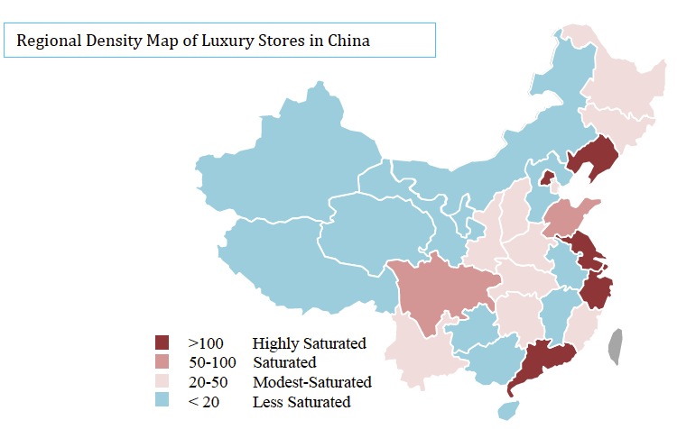 Regional Density Map of Luxury Stores in China
