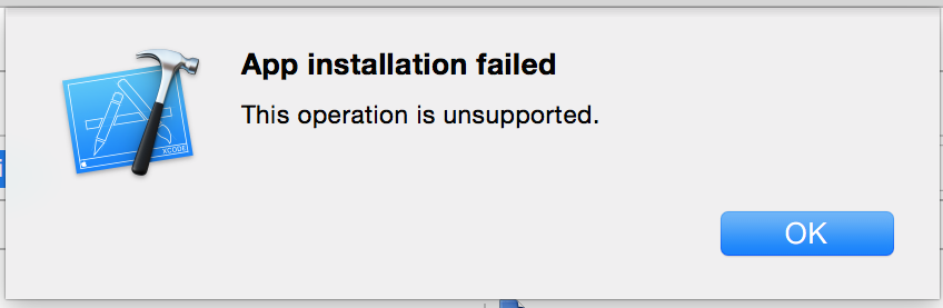 app installation failed