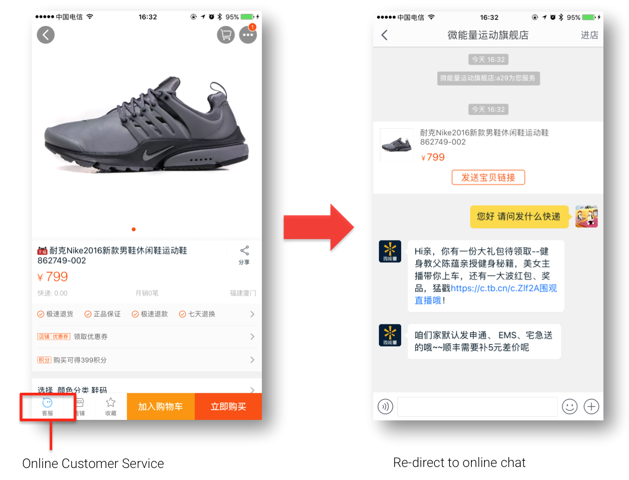 eCommerce live chat China