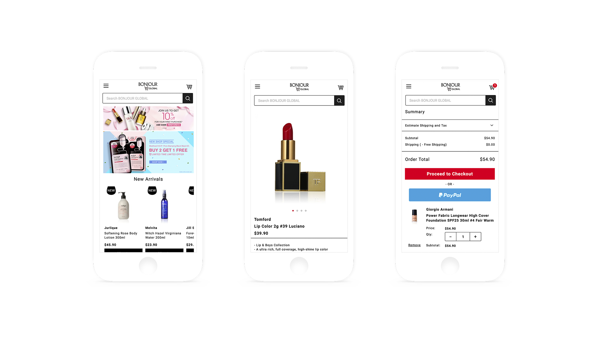 eCommerce website development-Mobile Responsive Design-BONJOUR GLOBAL