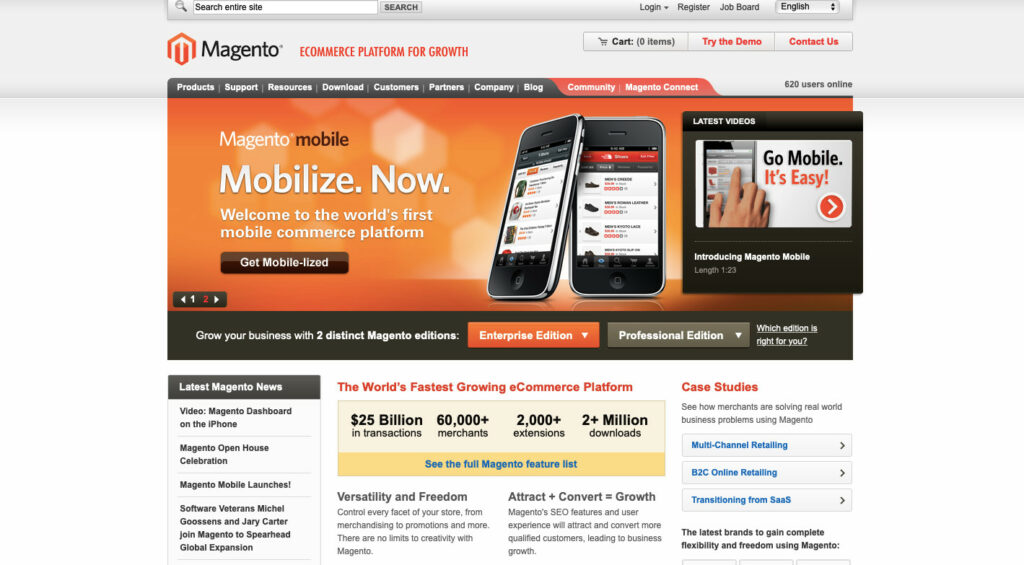 Magento in 2010. Pioneers of Mobile eCommerce