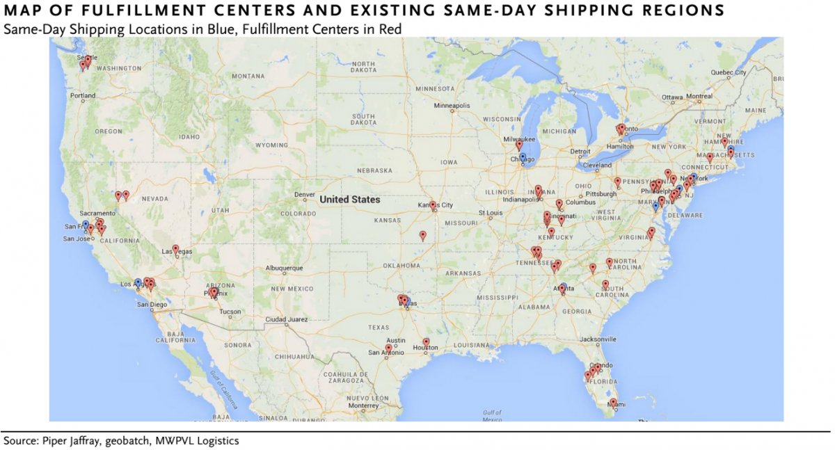 Amazon logistic centers