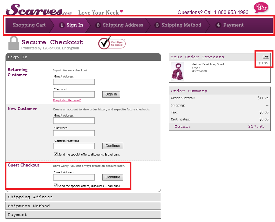 Irritating checkout process