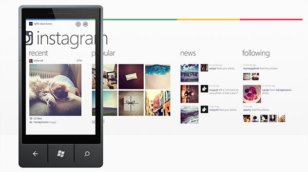 Panoramic view windows phone
