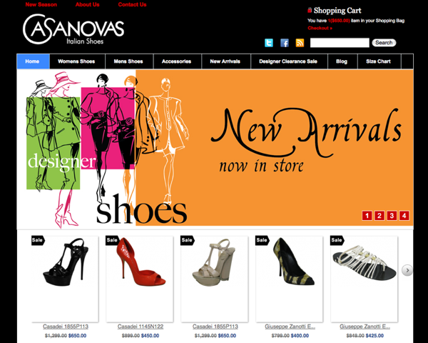 orange eCommerce web design