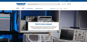 Transcat's website built with Adobe Commerce (Magento)