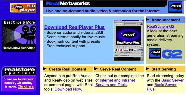 First attempts at live-streaming were made in the 90s