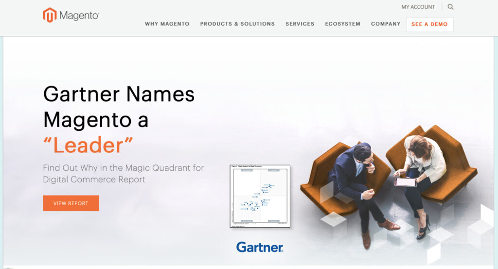 Magento in 2017. "Leader" in Gartner's ranking