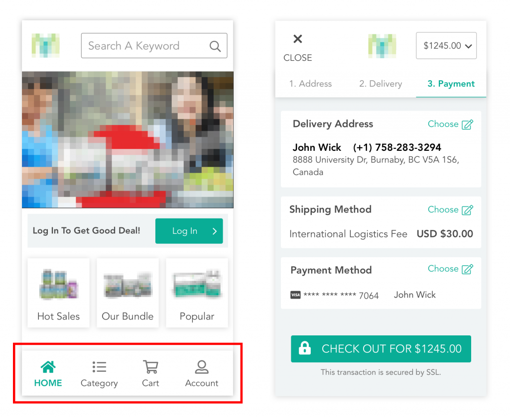 senior app design interface