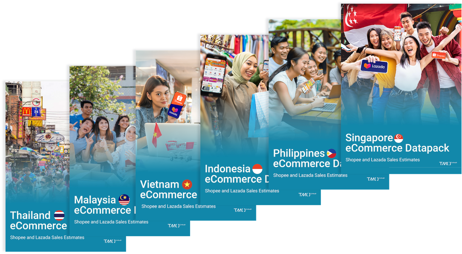 South East Asia. Shopee and Lazada sales estimates 2023 Collection